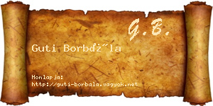 Guti Borbála névjegykártya